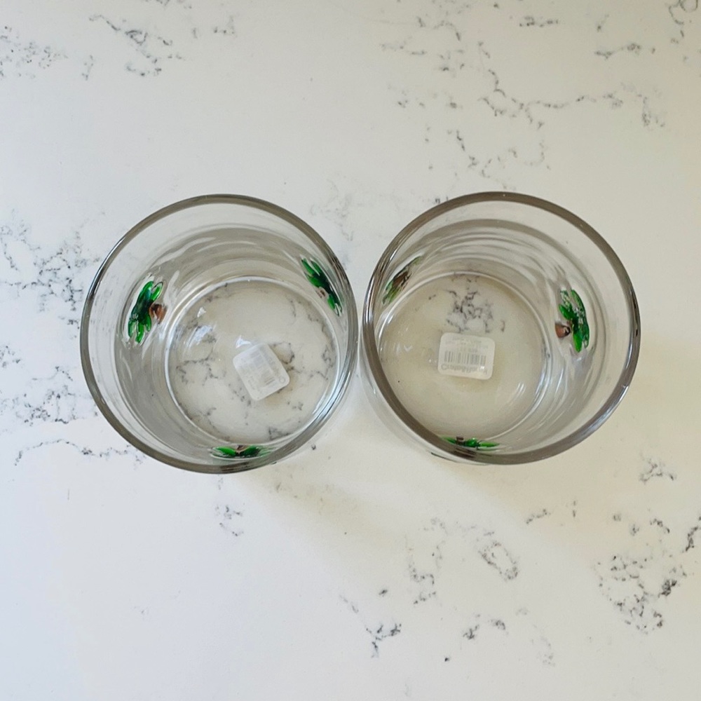 Crate&barrel 🌴Palm Tree Old-Fashioned Glasses - Picture 6 of 12